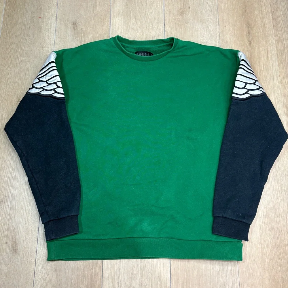 Air Jordan Brand Wings Classic Crewneck Sweatshirt Green Mens Large AO0426-302